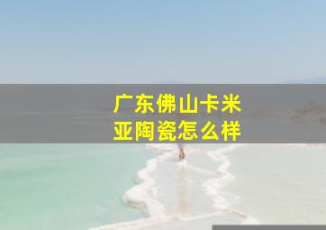 广东佛山卡米亚陶瓷怎么样