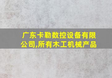 广东卡勒数控设备有限公司,所有木工机械产品