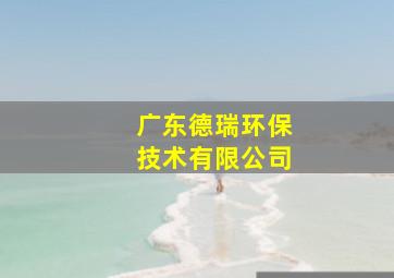 广东德瑞环保技术有限公司