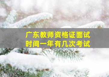 广东教师资格证面试时间一年有几次考试