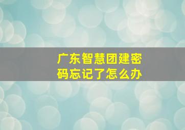 广东智慧团建密码忘记了怎么办