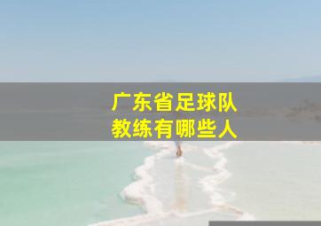 广东省足球队教练有哪些人