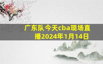 广东队今天cba现场直播2024年1月14日