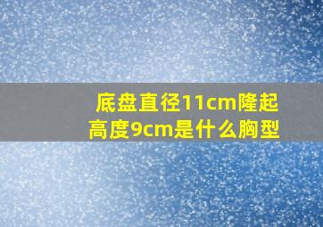 底盘直径11cm隆起高度9cm是什么胸型