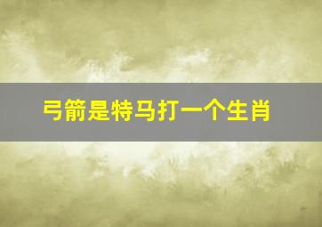 弓箭是特马打一个生肖