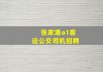 张家港a1客运公交司机招聘