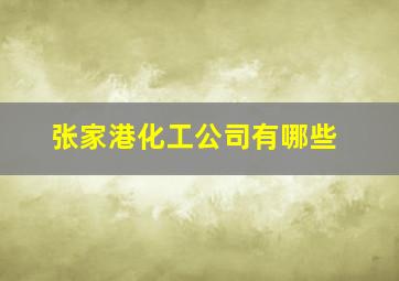 张家港化工公司有哪些