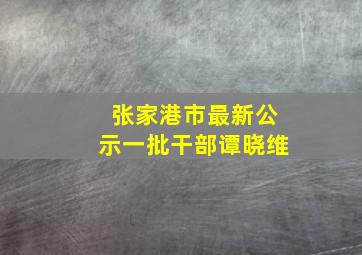 张家港市最新公示一批干部谭晓维