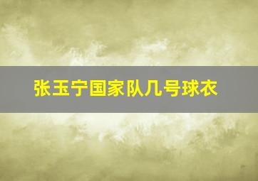 张玉宁国家队几号球衣