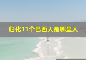 归化11个巴西人是哪里人