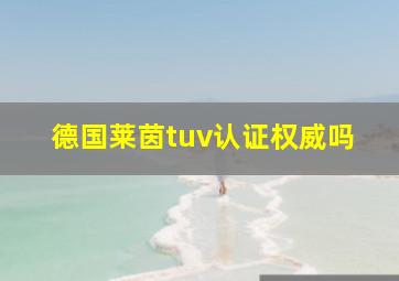 德国莱茵tuv认证权威吗