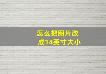 怎么把图片改成14英寸大小