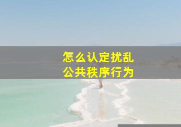 怎么认定扰乱公共秩序行为