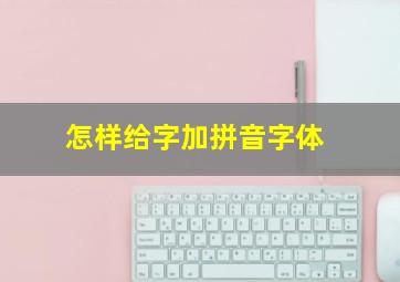 怎样给字加拼音字体