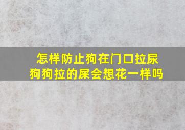 怎样防止狗在门口拉尿狗狗拉的屎会想花一样吗