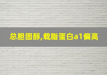 总胆固醇,载脂蛋白a1偏高