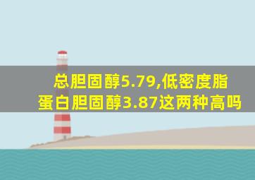 总胆固醇5.79,低密度脂蛋白胆固醇3.87这两种高吗