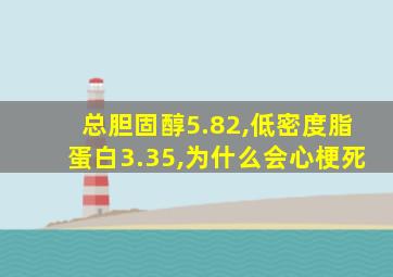 总胆固醇5.82,低密度脂蛋白3.35,为什么会心梗死