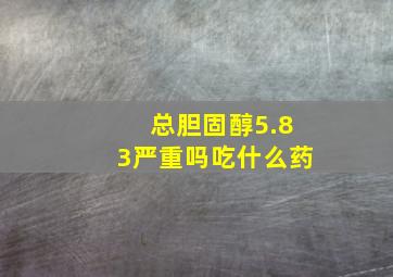 总胆固醇5.83严重吗吃什么药