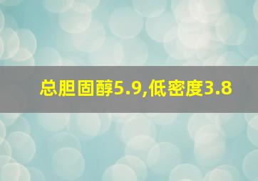 总胆固醇5.9,低密度3.8