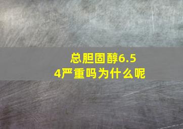 总胆固醇6.54严重吗为什么呢