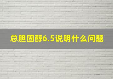 总胆固醇6.5说明什么问题