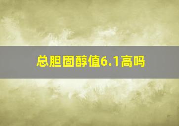 总胆固醇值6.1高吗