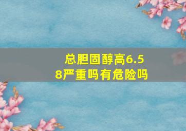 总胆固醇高6.58严重吗有危险吗