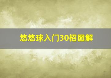 悠悠球入门30招图解