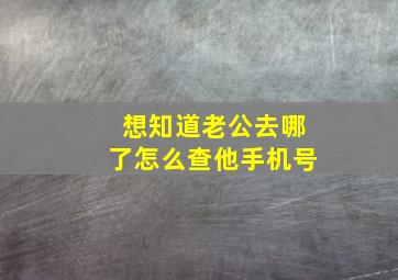 想知道老公去哪了怎么查他手机号