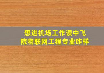 想进机场工作读中飞院物联网工程专业咋样