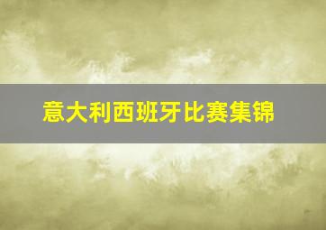 意大利西班牙比赛集锦