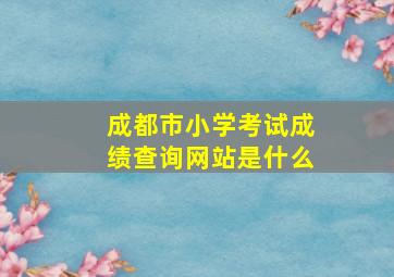 成都市小学考试成绩查询网站是什么