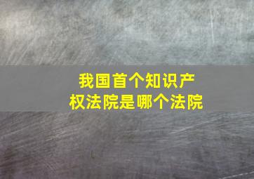 我国首个知识产权法院是哪个法院