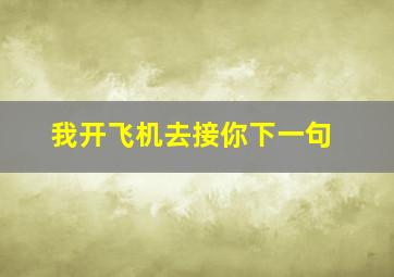 我开飞机去接你下一句