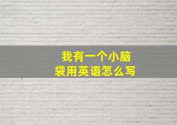 我有一个小脑袋用英语怎么写