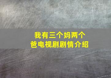 我有三个妈两个爸电视剧剧情介绍