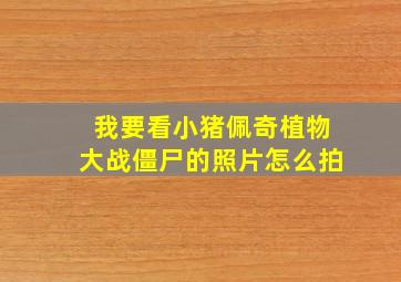 我要看小猪佩奇植物大战僵尸的照片怎么拍