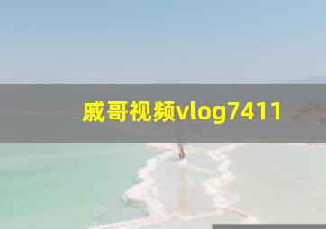 戚哥视频vlog7411