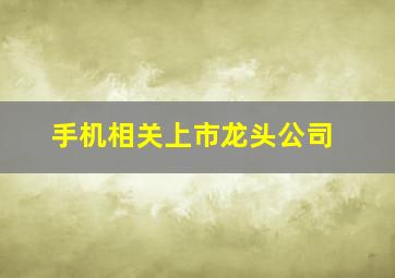 手机相关上市龙头公司