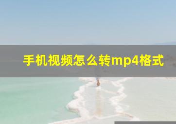 手机视频怎么转mp4格式