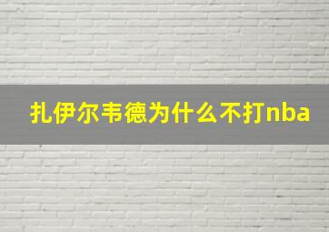 扎伊尔韦德为什么不打nba