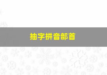 抽字拼音部首