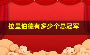 拉里伯德有多少个总冠军