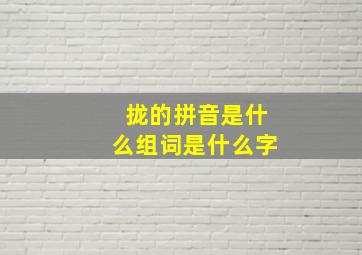 拢的拼音是什么组词是什么字