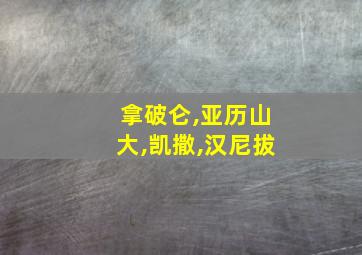 拿破仑,亚历山大,凯撒,汉尼拔