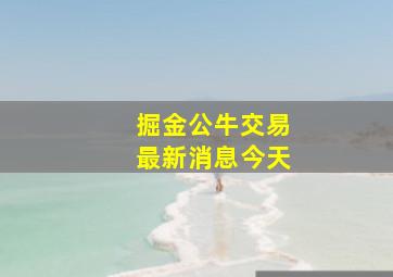 掘金公牛交易最新消息今天