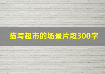 描写超市的场景片段300字