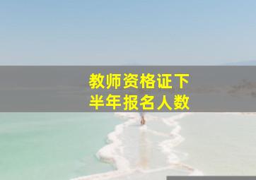 教师资格证下半年报名人数