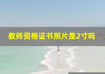 教师资格证书照片是2寸吗